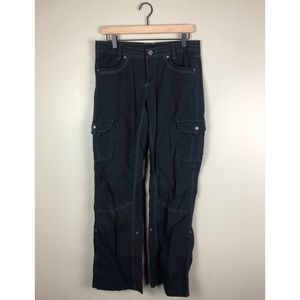 Kuhl Black Rolled Leg Cargo Pants Size 8